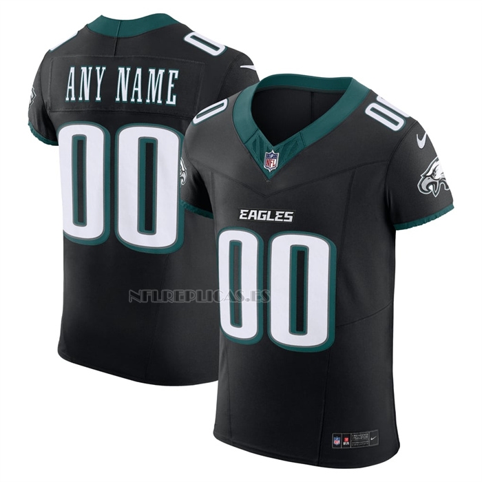 Camiseta NFL Elite Philadelphia Eagles Alterno Vapor F.U.S.E. Personalizada Negro1